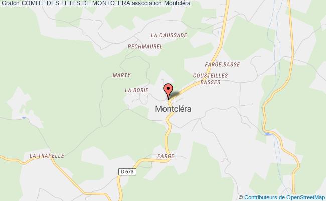 plan association Comite Des Fetes De Montclera Montcléra