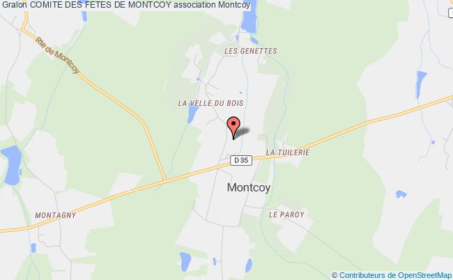 plan association Comite Des Fetes De Montcoy Montcoy