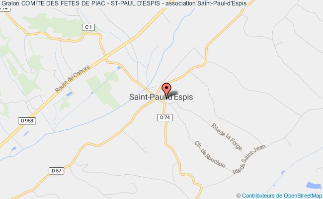 plan association Comite Des Fetes De Piac - St-paul D'espis - Saint-Paul-d'Espis