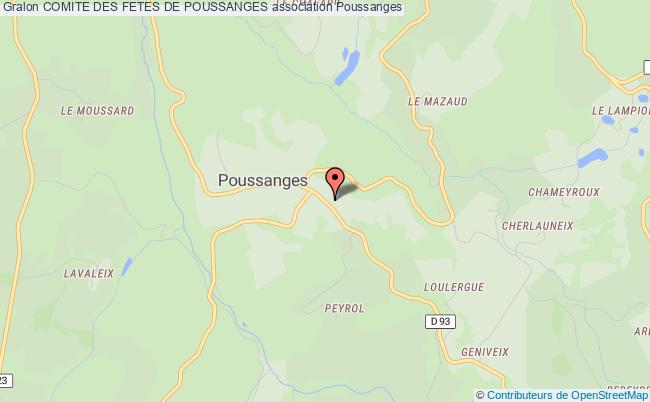 plan association Comite Des Fetes De Poussanges Poussanges