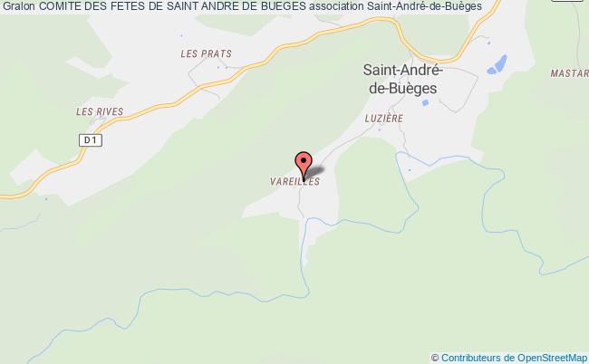 plan association Comite Des Fetes De Saint Andre De Bueges Saint-André-de-Buèges