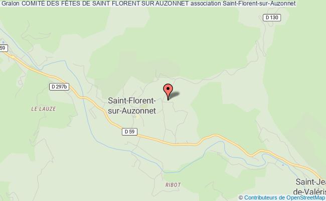 plan association ComitÉ Des FÊtes De Saint Florent Sur Auzonnet Saint-Florent-sur-Auzonnet