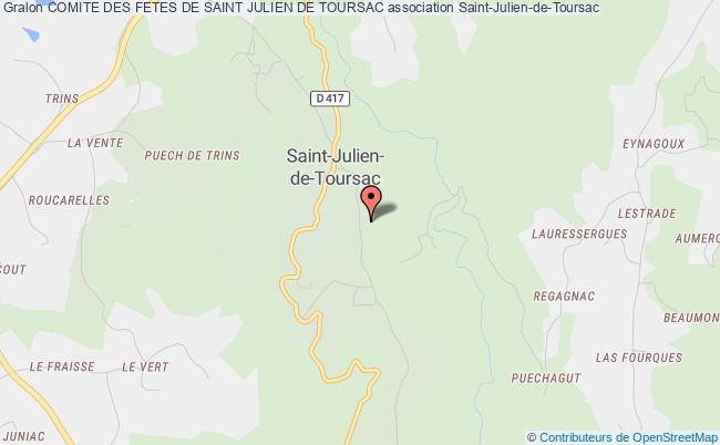plan association Comite Des Fetes De Saint Julien De Toursac Saint-Julien-de-Toursac
