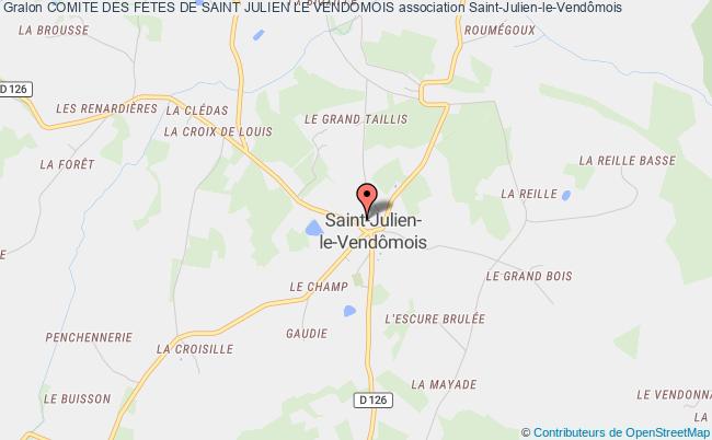 plan association Comite Des Fetes De Saint Julien Le Vendomois Saint-Julien-le-Vendômois