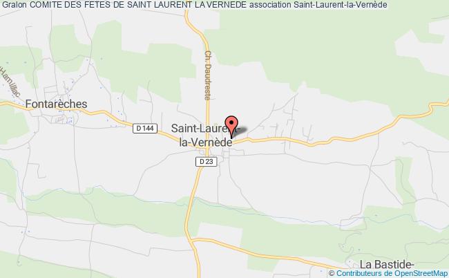 plan association Comite Des Fetes De Saint Laurent La Vernede Saint-Laurent-la-Vernède