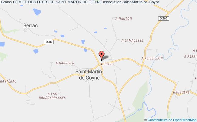 plan association Comite Des Fetes De Saint Martin De Goyne Saint-Martin-de-Goyne