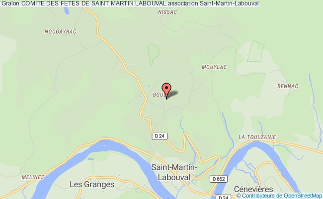 plan association Comite Des Fetes De Saint Martin Labouval Saint-Martin-Labouval