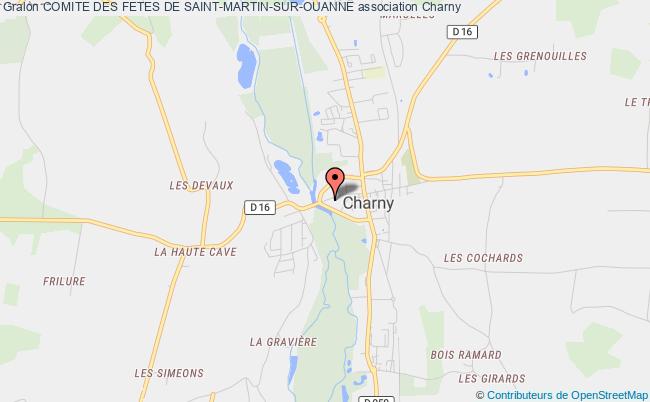 plan association Comite Des Fetes De Saint-martin-sur-ouanne Charny Orée de Puisaye