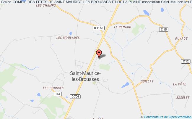 plan association Comite Des Fetes De Saint Maurice Les Brousses Et De La Plaine Saint-Maurice-les-Brousses
