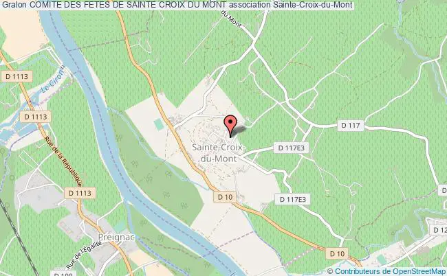 plan association Comite Des Fetes De Sainte Croix Du Mont Sainte-Croix-du-Mont