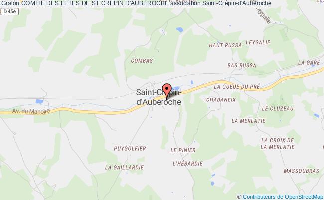 plan association Comite Des Fetes De St Crepin D'auberoche Saint-Crépin-d'Auberoche