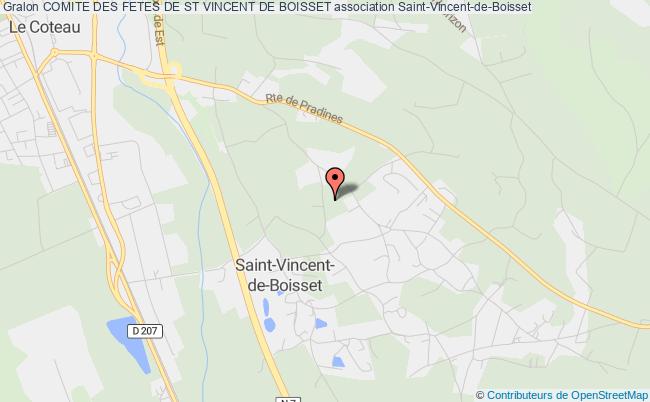plan association Comite Des Fetes De St Vincent De Boisset Saint-Vincent-de-Boisset