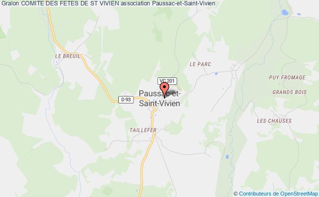 plan association Comite Des Fetes De St Vivien Paussac-et-Saint-Vivien