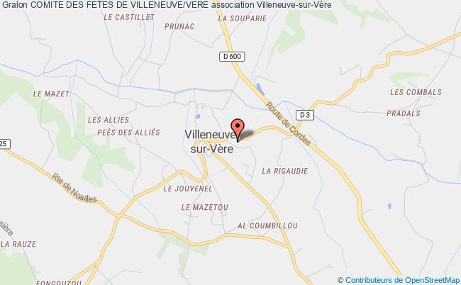 plan association Comite Des Fetes De Villeneuve/vere Villeneuve-sur-Vère