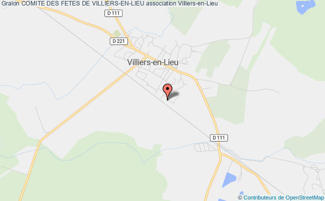 plan association Comite Des Fetes De Villiers-en-lieu Villiers-en-Lieu