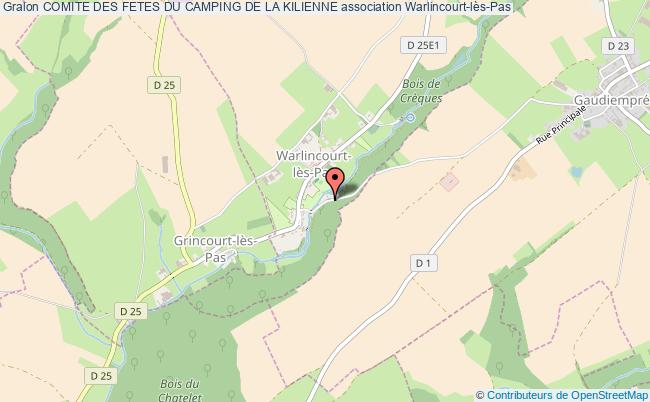 plan association Comite Des Fetes Du Camping De La Kilienne Warlincourt-lès-Pas