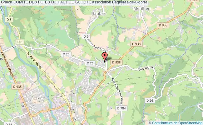 plan association Comite Des Fetes Du Haut De La Cote Bagnères-de-Bigorre