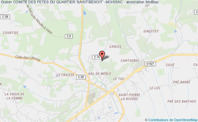 plan association Comite Des Fetes Du Quartier 'saint-benoit' -moissac - Moissac