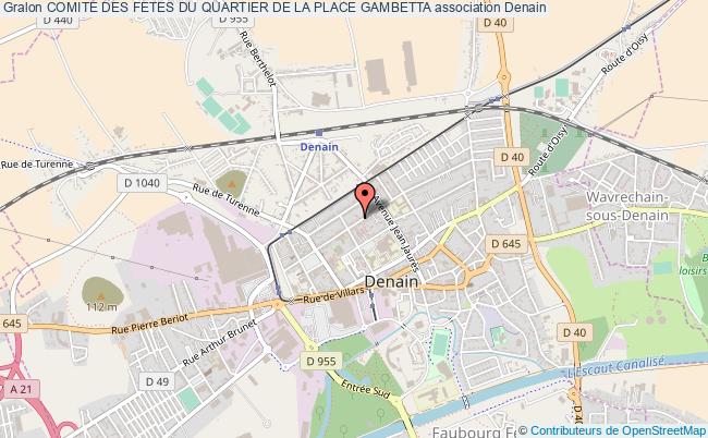 plan association Comite Des Fetes Du Quartier De La Place Gambetta Denain