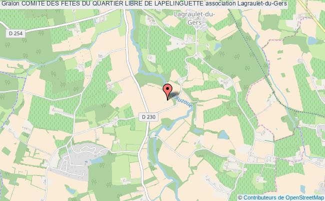 plan association Comite Des Fetes Du Quartier Libre De Lapelinguette Lagraulet-du-Gers
