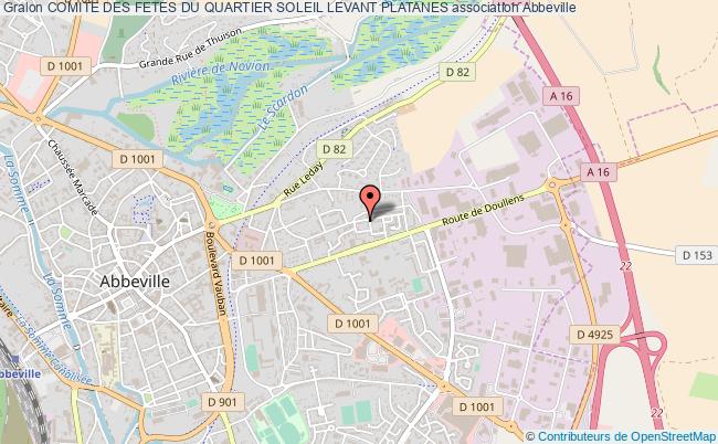 plan association Comite Des Fetes Du Quartier Soleil Levant Platanes Abbeville