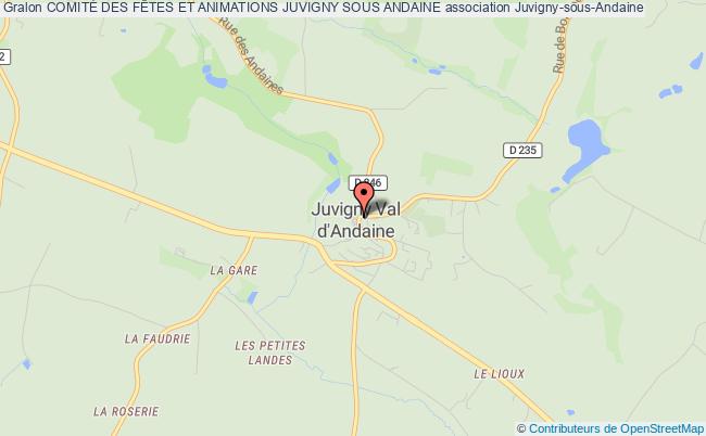 plan association ComitÉ Des FÊtes Et Animations Juvigny Sous Andaine Juvigny Val d'Andaine