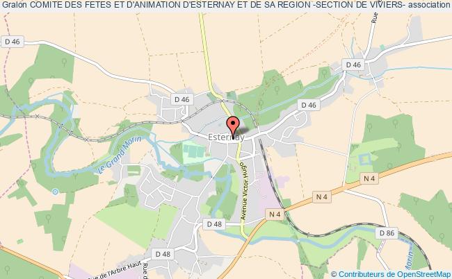 plan association Comite Des Fetes Et D'animation D'esternay Et De Sa Region -section De Viviers- Esternay