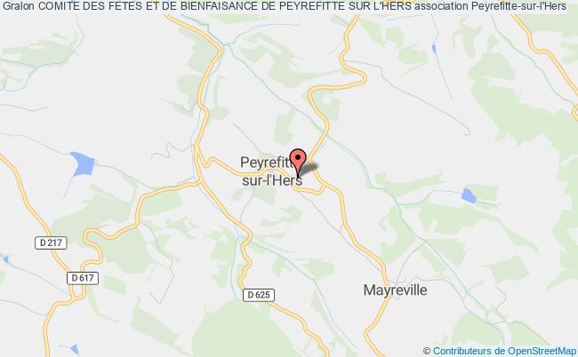 plan association Comite Des Fetes Et De Bienfaisance De Peyrefitte Sur L'hers Peyrefitte-sur-l'Hers