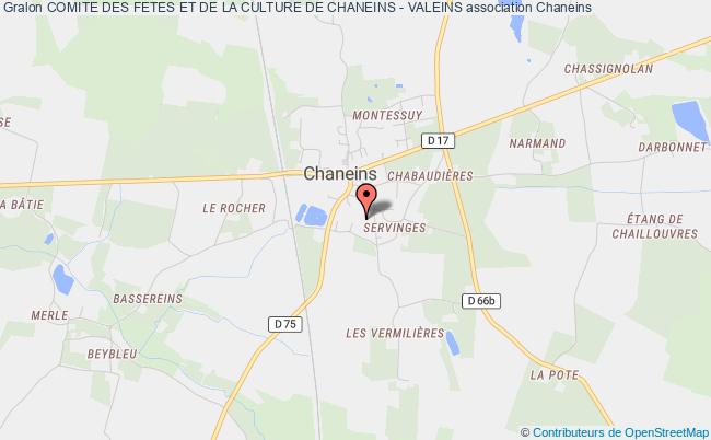 plan association Comite Des Fetes Et De La Culture De Chaneins - Valeins Chaneins