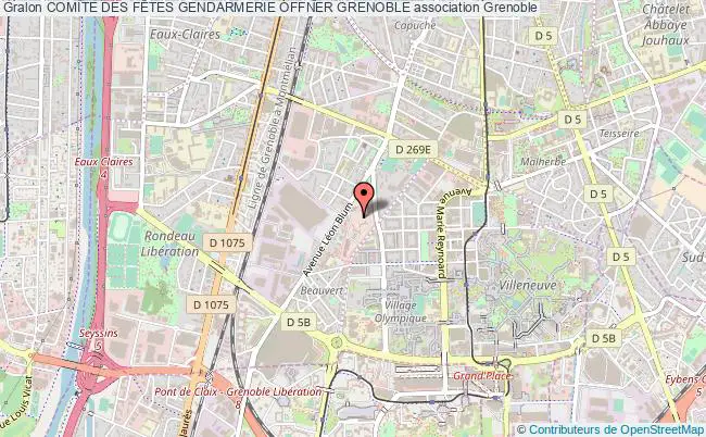 plan association Comite Des FÊtes Gendarmerie Offner Grenoble Grenoble cedex 2