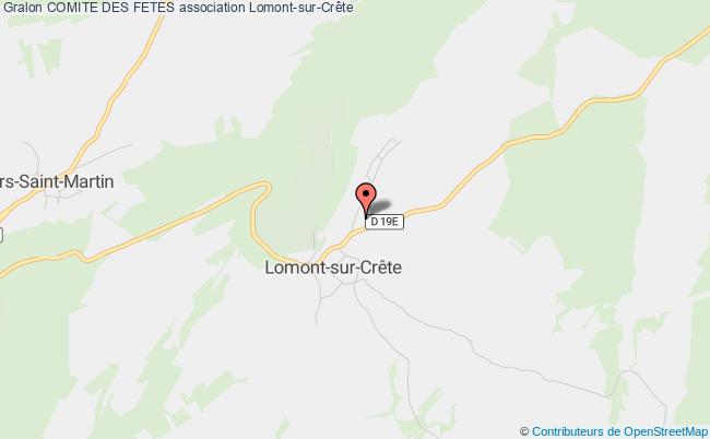 plan association Comite Des Fetes Lomont-sur-Crête