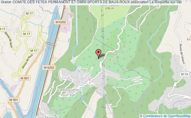 plan association Comite Des Fetes Permanent Et Omni-sports De Baus-roux La    Roquette-sur-Var