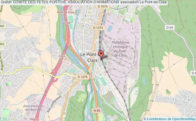 plan association Comite Des Fetes Pontois, Association D'animations Le Pont-de-Claix