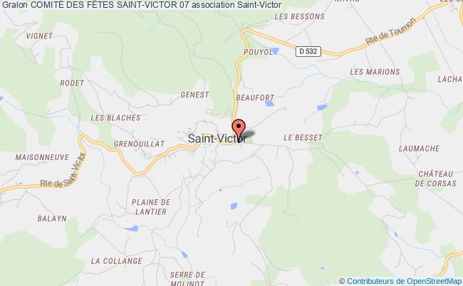plan association ComitÉ Des FÊtes Saint-victor 07 Saint-Victor