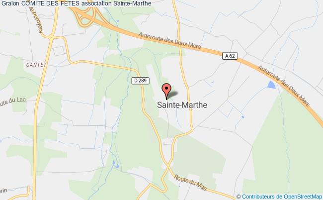 plan association Comite Des Fetes Sainte-Marthe