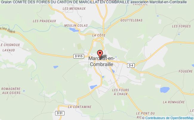 plan association Comite Des Foires Du Canton De Marcillat En Combraille Marcillat-en-Combraille