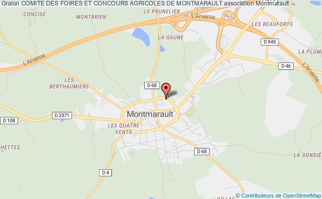 plan association Comite Des Foires Et Concours Agricoles De Montmarault Montmarault