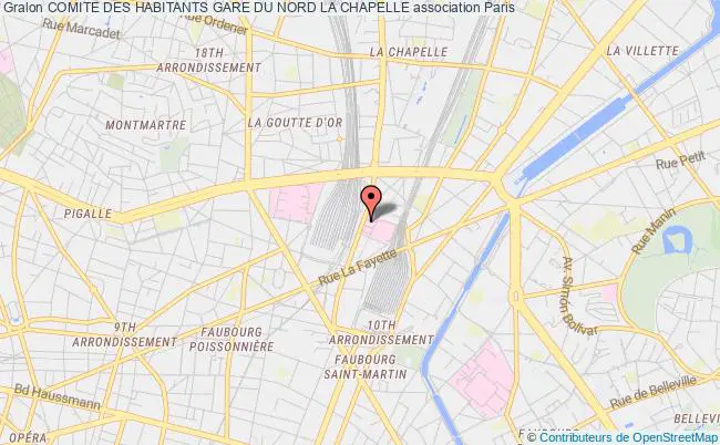 plan association Comite Des Habitants Gare Du Nord La Chapelle Paris