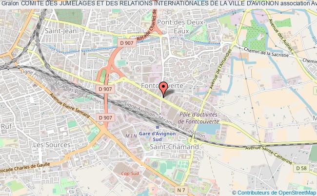 plan association Comite Des Jumelages Et Des Relations Internationales De La Ville D'avignon Avignon