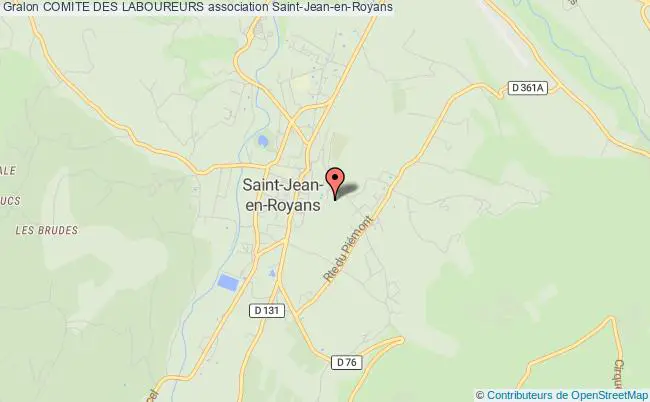 plan association Comite Des Laboureurs Saint-Jean-en-Royans