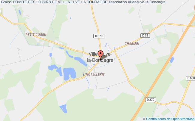 plan association Comite Des Loisirs De Villeneuve La Dondagre Villeneuve-la-Dondagre