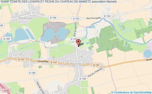 plan association Comite Des Loisirs Et Peche Du Chateau De Mametz Mametz