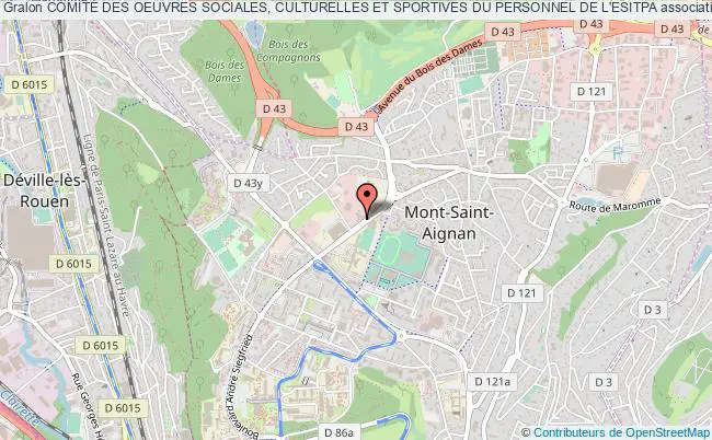 plan association ComitÉ Des Oeuvres Sociales, Culturelles Et Sportives Du Personnel De L'esitpa Mont-Saint-Aignan cedex