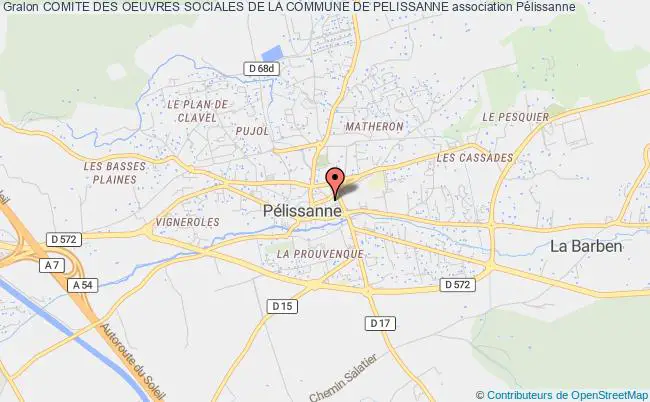 plan association Comite Des Oeuvres Sociales De La Commune De Pelissanne Pélissanne