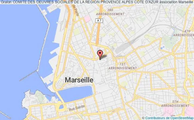 plan association Comite Des Oeuvres Sociales De La Region Provence Alpes Cote D'azur Marseille