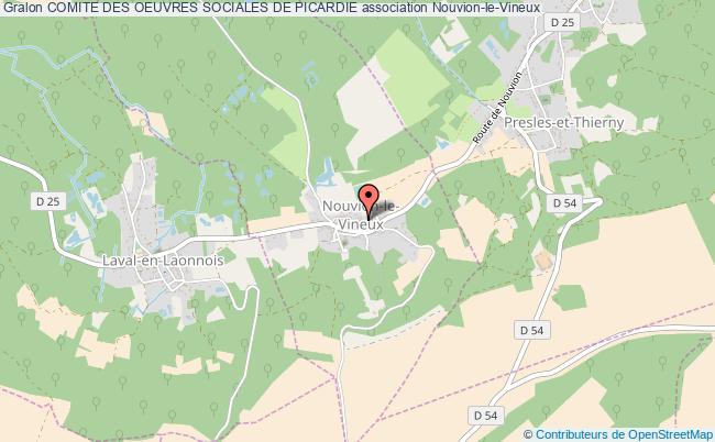plan association Comite Des Oeuvres Sociales De Picardie Nouvion-le-Vineux