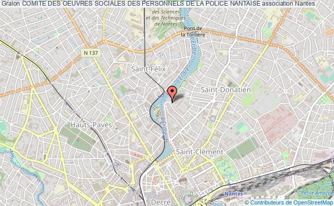 plan association Comite Des Oeuvres Sociales Des Personnels De La Police Nantaise Nantes Cedex