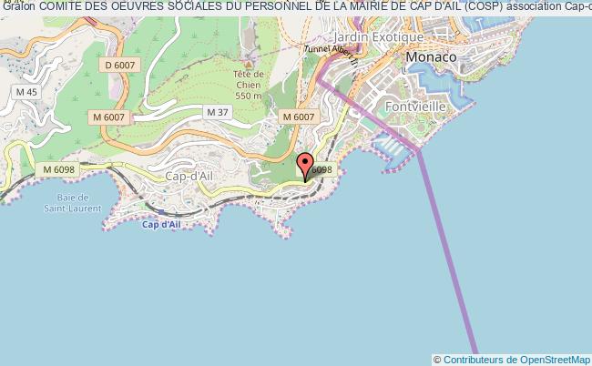plan association Comite Des Oeuvres Sociales Du Personnel De La Mairie De Cap D'ail (cosp) Cap-d'Ail