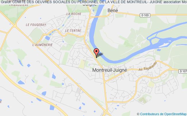 plan association Comite Des Oeuvres Sociales Du Personnel De La Ville De Montreuil- Juigne Montreuil-Juigné