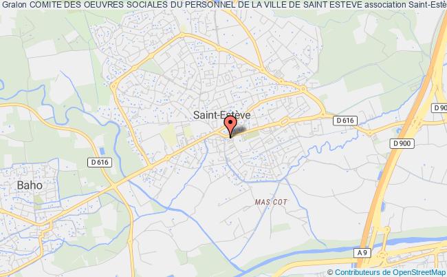 plan association Comite Des Oeuvres Sociales Du Personnel De La Ville De Saint Esteve Saint-Estève
